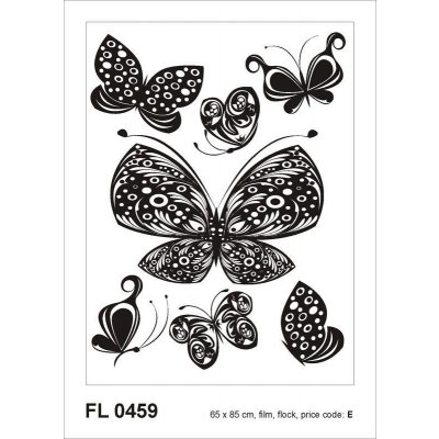 AG Design F 459 Samolepka na zeď černí motýli rozměry 65 x 85 cm – Sleviste.cz