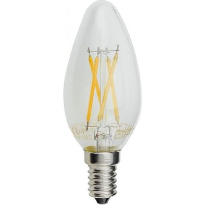 Optonica LED Filament Candle žárovka C35 E14 4W Teplá bílá