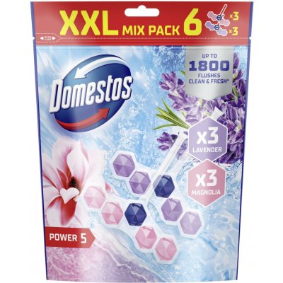 DOMESTOS WC blok "Power 5", mango a levandule 6 x 50 g – Hledejceny.cz