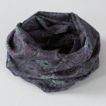 Tunelový šátek veba ornament šedá – Zboží Dáma