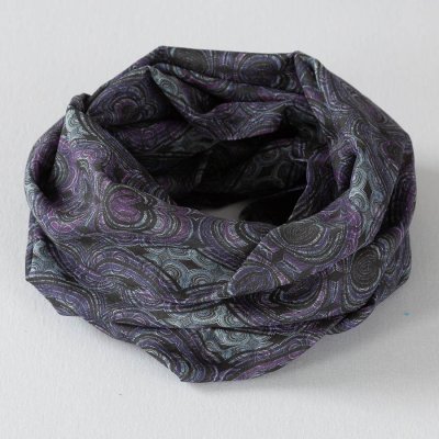 Tunelový šátek veba ornament šedá – Zboží Dáma