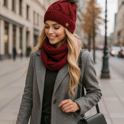 Fashionweek Dámská souprava čepice a šály WOOL-SET Vínově – Hledejceny.cz