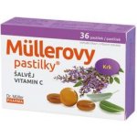 Dr. Müller Müllerovy pastilky šalvěj, vitamin C bez cukru zdravotnický prostředek při chřipce a nachlazení 36 ks – Sleviste.cz