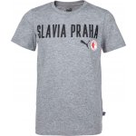 Puma SLAVIA PRAGUE GRAPHIC TEE Šedá – Zboží Dáma