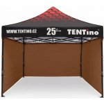 TENTino STEEL HEXAGON 3x3m 10A - HNĚDÁ, konstrukce + střecha TENTino + 3x boční strana – Hledejceny.cz