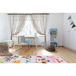 DĚTSKÁ BAMBULKOVÁ ZÁCLONA/ZÁVĚS BABY BALL 250 x 160 - MOCCA záclona -  Nejlepší Ceny.cz