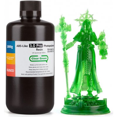 ELEGOO ABS-Like 3.0 Plus Clear Green 1kg – Zboží Živě