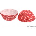 Dortisimo Košíčky na muffiny Červené s puntíky 5x3 cm 40 ks – Zboží Dáma