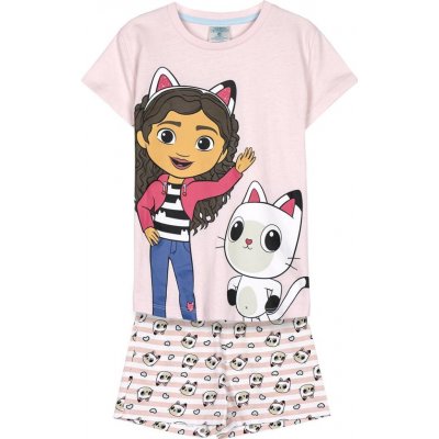 Cerdá Pyžamo dětské růžové s Gábi a kočičkou Gábinin kouzelný domek – Zboží Dáma