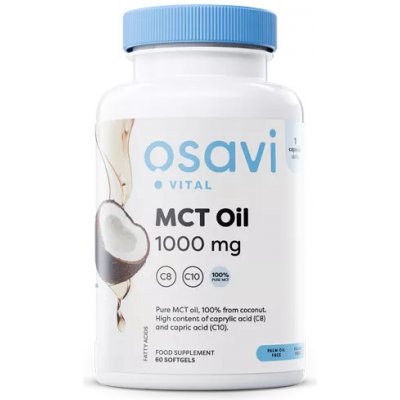 Osavi MCT Oil, MCT olej, 1000 mg, 60 kapslí