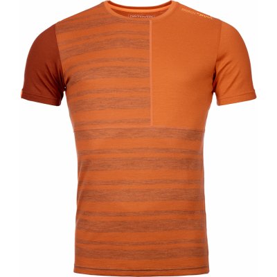 Ortovox pánské merino triko 185 Rock'N'Wool Short Sleeve desert orange – Zboží Mobilmania