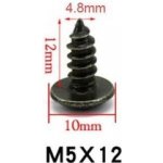 Vrut černěný M5x12 sáček 10 ks – Hledejceny.cz