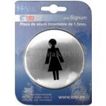 BTV Piktogram WC dámy 75mm nerez