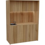 KUCH - CUBE PLUS 3 kuchyňka, vybavení - dřez + baterie, 2000x1480x600 mm, LED osvětlení, dvířka, ořech světlý – Hledejceny.cz