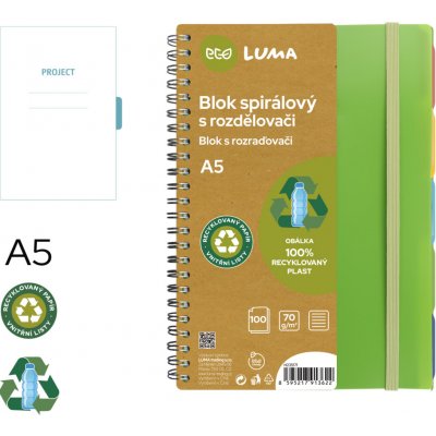 LUMA Blok kroužkový ECO s rozdělovači A5 linka – Sleviste.cz