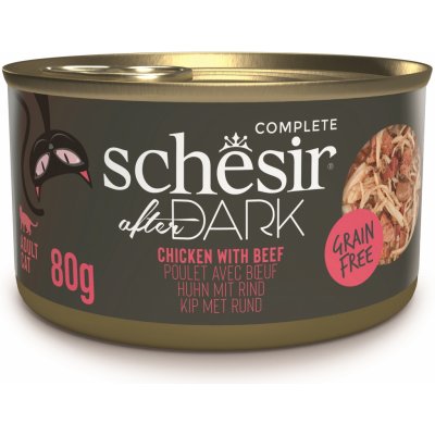 Schesir Cat After Dark Wholefood kuře hovězí 80 g – Zbozi.Blesk.cz