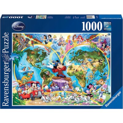 Ravensburger Disney Mapa světa 1000 dílků – Zbozi.Blesk.cz