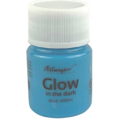 Akrylová barva svítící ve tmě 30 ml GLOW (Artmagico) (Pentart): modrá – Zbozi.Blesk.cz