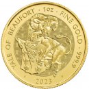 The Royal Mint zlatá mince Yale of Beaufort The Royal Tudor Beasts 2023 1 oz