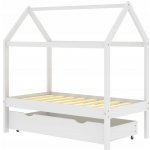 zahrada-XL Rám dětské postele se zásuvkou bílý masivní borovice 70x140 cm – Sleviste.cz