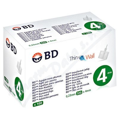 BD jehličky k inz.perům 4 mm 32G tenkostěnné 100 ks – Zboží Dáma