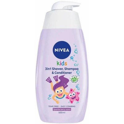 Nivea Kids Magic berry scent 3v1 sprchový gel, šampon, kondicionér pro holky 500 ml – Sleviste.cz