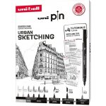 UNI PIN sada Urban Sketching dárkový box, 8 linerů + SHALAKU mikrotužka – Zboží Dáma