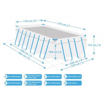 Intex Prism Frame Rectagular 400 x 200 x 122 cm 26790NP