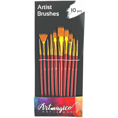 Štětce kulaté a ploché Artmagico sada (10ks) – Zboží Dáma