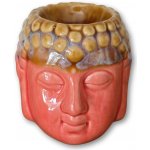 AW ArtisanKeramická aroma lampa hlava Buddhy růžovo modrá – Zboží Dáma