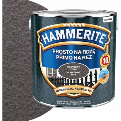 Akzo Nobel Hammerite přímo na rez 2,50L, kladívkový šedý – Hledejceny.cz