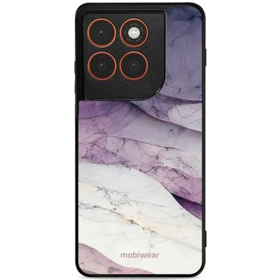 Mobiwear Glossy Motorola Edge 70 G028G Bílý a fialový mramor – Zboží Živě