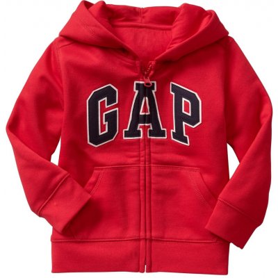 GAP dětská mikina Logo hoodie červená – Zboží Mobilmania