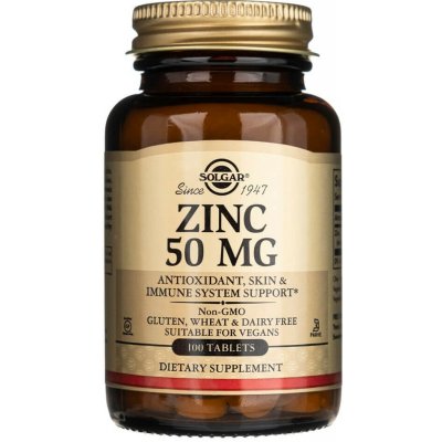 Solgar Zinc 50 mg 100 tablet – Hledejceny.cz