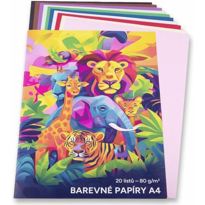 Papírny Brno Barevný papír A4 80 g 20 listů – Zboží Dáma