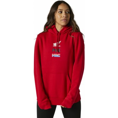 FOX mikina HONDA WING Fleece dámská flame red