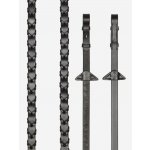 LeMieux Kožené otěže s pleteným úchopem hnědá /Silver Drezurní – Hledejceny.cz