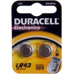 Duracell LR43 AG12 G12A 186 LR1142 V12GA 2 ks AADU020 – Zboží Mobilmania