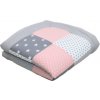 Dětská deka Ullenboom deka a vložka do ohrádky růžovo šedá