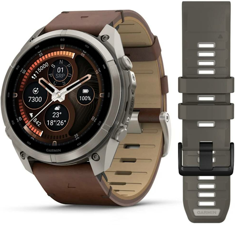 Garmin Fenix 9 Pro 51 mm AMOLED inReach Titanium Leather Band 010-04337-41 na Heureka.cz