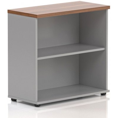 Nábytek Designový cz SB280 19 - Kancelářský regál Komfort, 80x38,5x76 cm, bez dveří, ořech/šedá – Hledejceny.cz