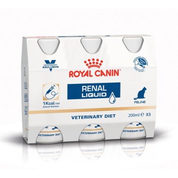 Royal Canin Veterinary Diet Cat Renal Feline Liquid 3 x 0,2 l