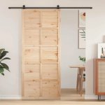 vidaXL Zavěsné posuvné dveře Přírodní 100 x 2,5 x 208 cm – Zboží Mobilmania