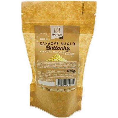 Najtelo Kakaové máslo knoflíčky pecky 100 g – Hledejceny.cz