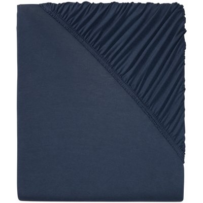 Livarno Home Žerzejové napínací prostěradlo 140-160x200 tmavě modrá – Sleviste.cz