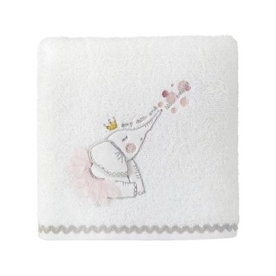 Mybesthome bavlněný froté ručník s dětským motivem Slůně I. bílá 400 g 50 x 90 cm
