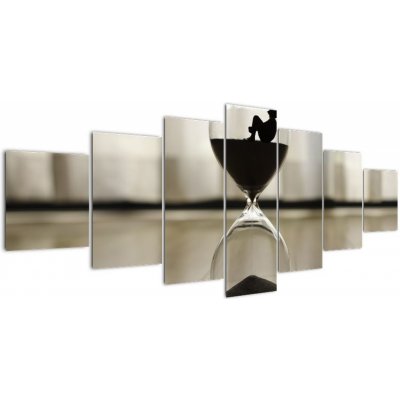 Obraz přesýpacích hodin, sedmidílný 210x100 cm – Zboží Mobilmania