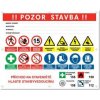 Piktogram POZOR STAVBA 3 bezpečnostní banner - 100x80 cm