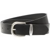 Pásek Wrangler Easy belt kožený opasek Černý 112352691