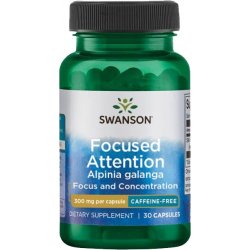 Swanson Focused Attention Alpinia Galanga, 300 mg, 30 kapslí
